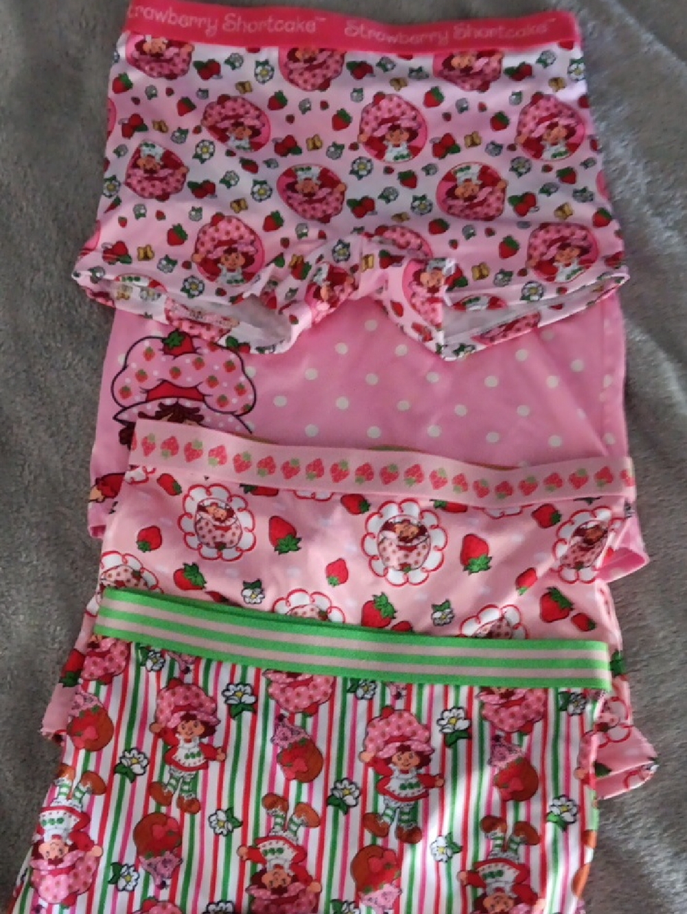 Strawberry Shortcake Girls' Pink Cotton Underwear Set